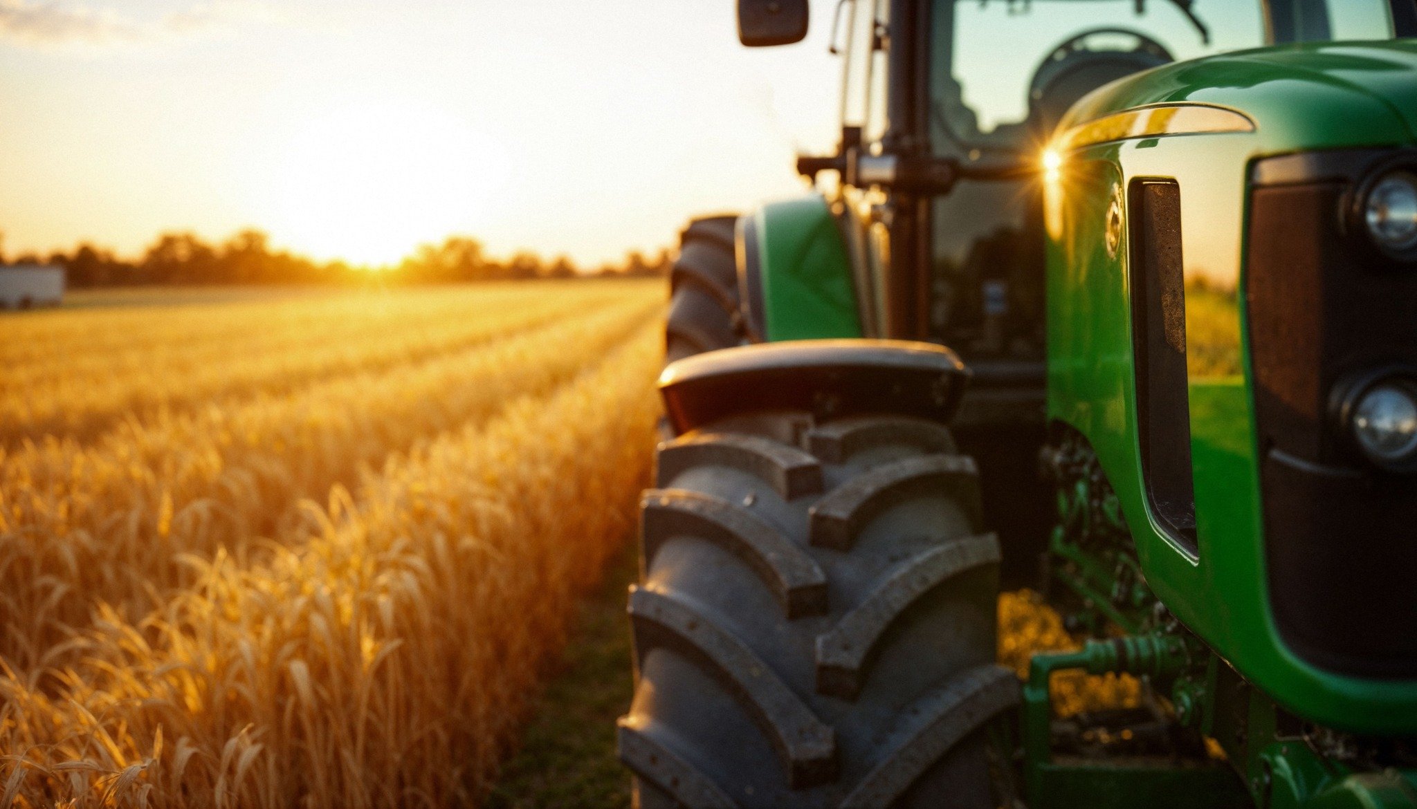 Tarlada çalışan tarım aracı